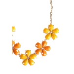 Mango Tango Yellow & Orange Floral Strand Necklace